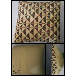 Multi-color embroidered cushion cover