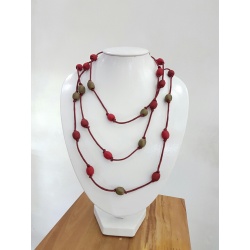 Silk bead necklace